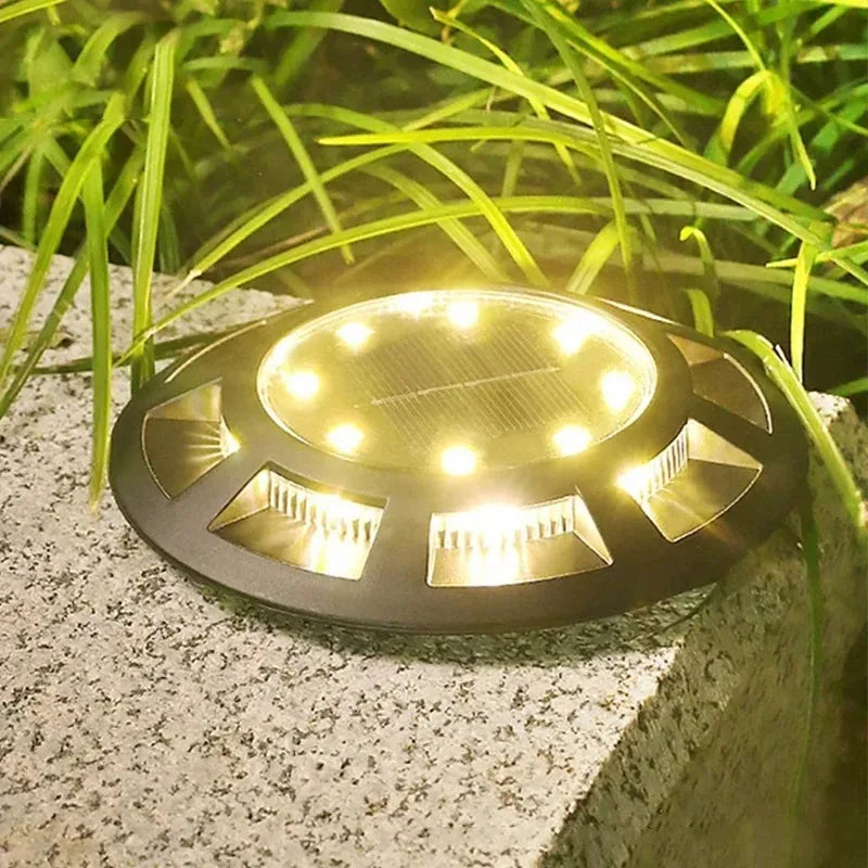 Solar Ground Lights Outdoor IP65 Waterproof 16LED Solar Powered Garden Pathway Light for Villa Yard Lawn Light Landscape Decor ﻿