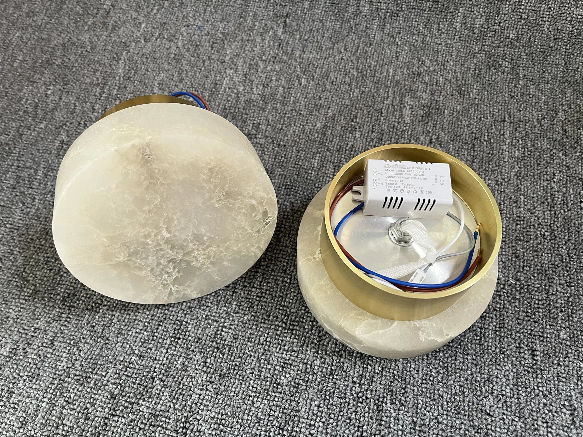 Modern Nordic Wall Sconce Spanish Natural Marble Round Wall Lamp Living Room Hallway Stair Wall Light Bedroom Bedside Lamp