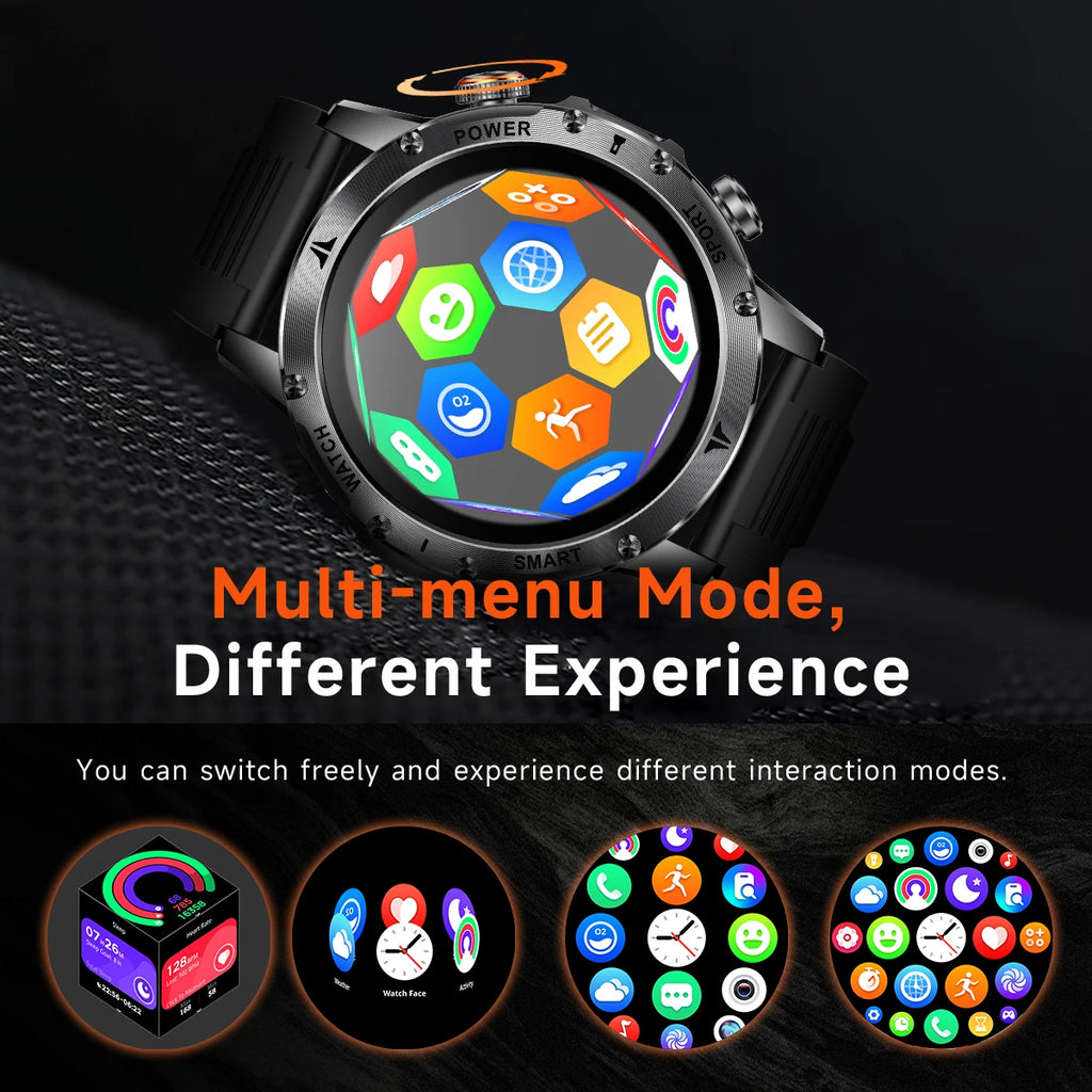 Military 1000mAh Large Battery Smart Watch Digital Bluetooth Call Sports Smartwatch Electronics Watches for Man Android 2026 New