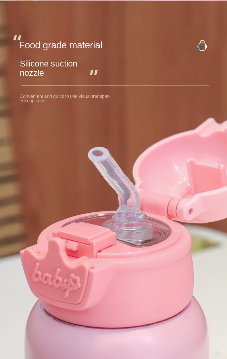 500ml Unicorn Kids Thermos Bottle Cute Children's Thermal Water Bottle Stainless Steel Thermos Mug For Student Water Cup