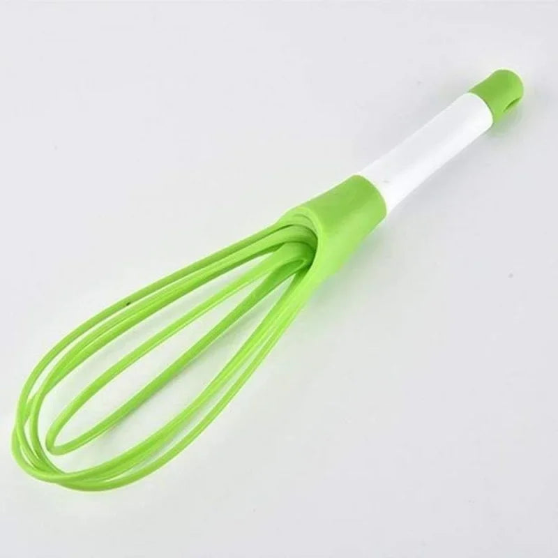 1pcs Multifunctional Rotary Manual Egg Beater Mixer Mini Plastic Kitchen Egg Whisk Bake Tool Egg Agitator Silicone Eco-Friendly