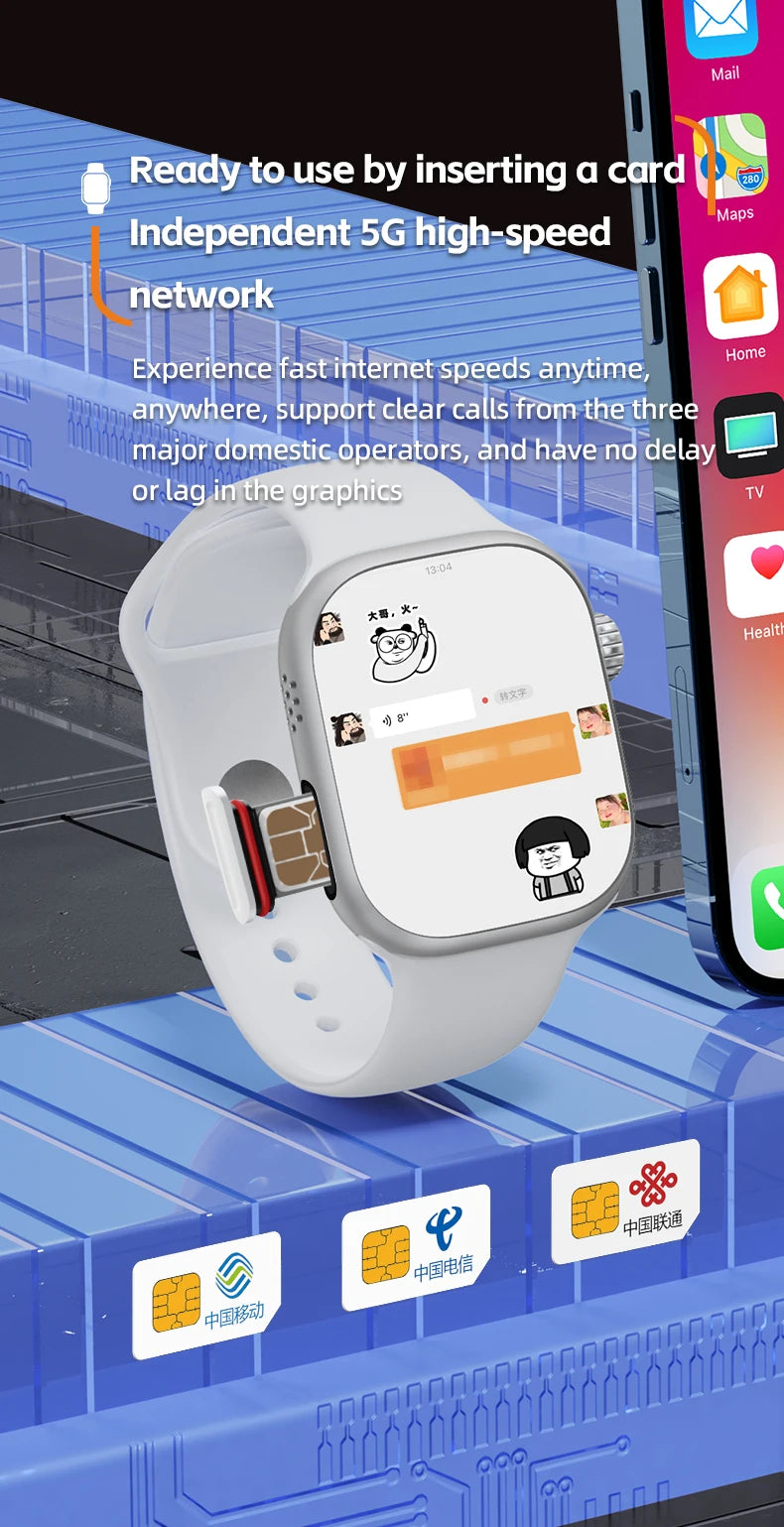 CD99 Smart Watch 8GB RAM AMOLED Wifi ROM GPS 128GB Position APP Download Bluetooth Men Women Cellular Card Version Smartwatch