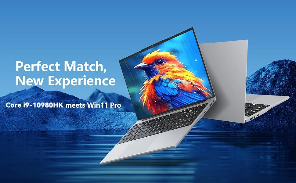 2026 Windows 11 Laptops 15.6 inch Laptop Fingerprint UnIock Intel Core i9-10980HK 16GB RAM 2TB SSD Backlight Gaming Notebook