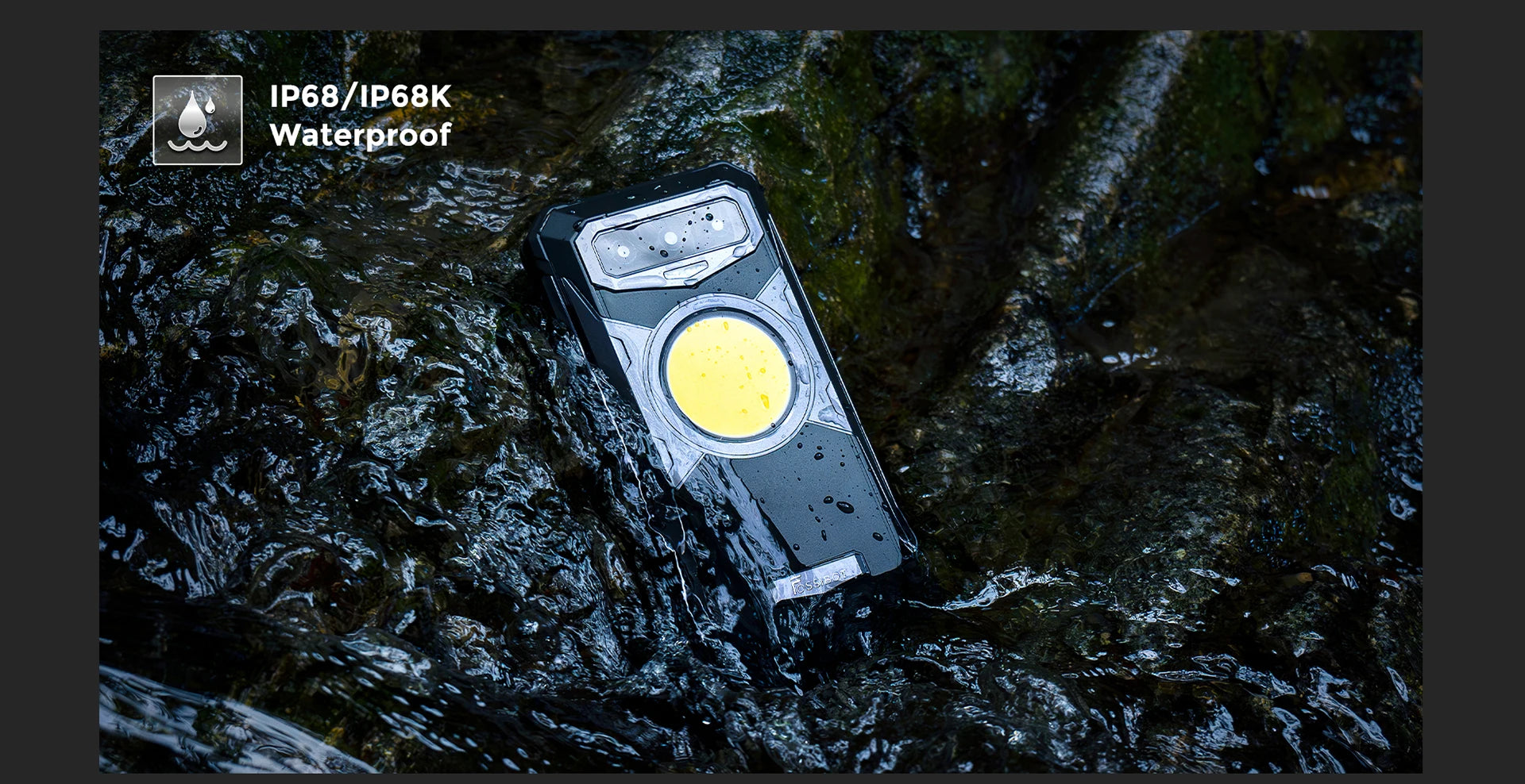 FOSSIBOT F102 Rugged 20GB+256GB 16500mAH Android 13,6.58 FHD, Camping Light  Waterproof, NFC 108MP,Helio G99 33W Fast Charging