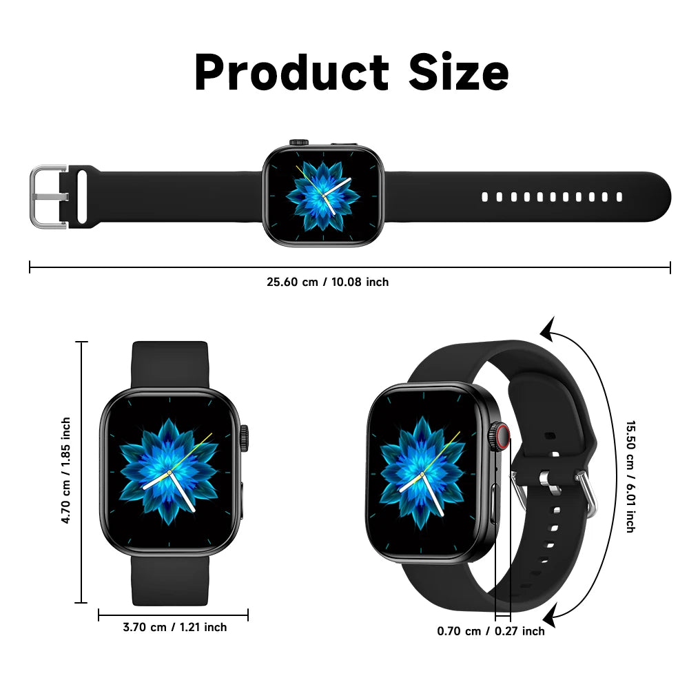 NEW Electronics Smartwatch 2.01"HD Screen Heart Rate Monitoring Bluetooth Call Multi-Sport Modes Watch for Women Men Gift Choice
