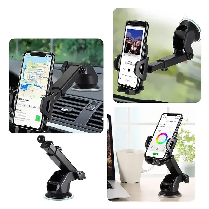 Universal Sucker Car Phone Holder 360° Windshield Car Dashboard Mount Mobile Cell GPS Navigation Support Bracket for Smartphones