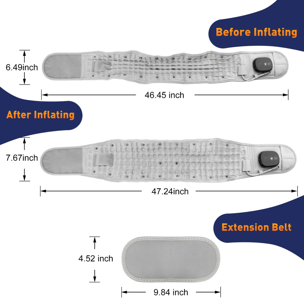 Electric Heating Waist Massage Belt Infrared Vibration Hot Compress Lumbar Brace Spine Protect Massager Back Support Belt