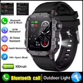 2026 New Military-grade Smart Watch Men GPS Flashlight 3ATM Waterproof Watch Bluetooth Call 100+Sport Outdoor Smartwatch Pk HW12