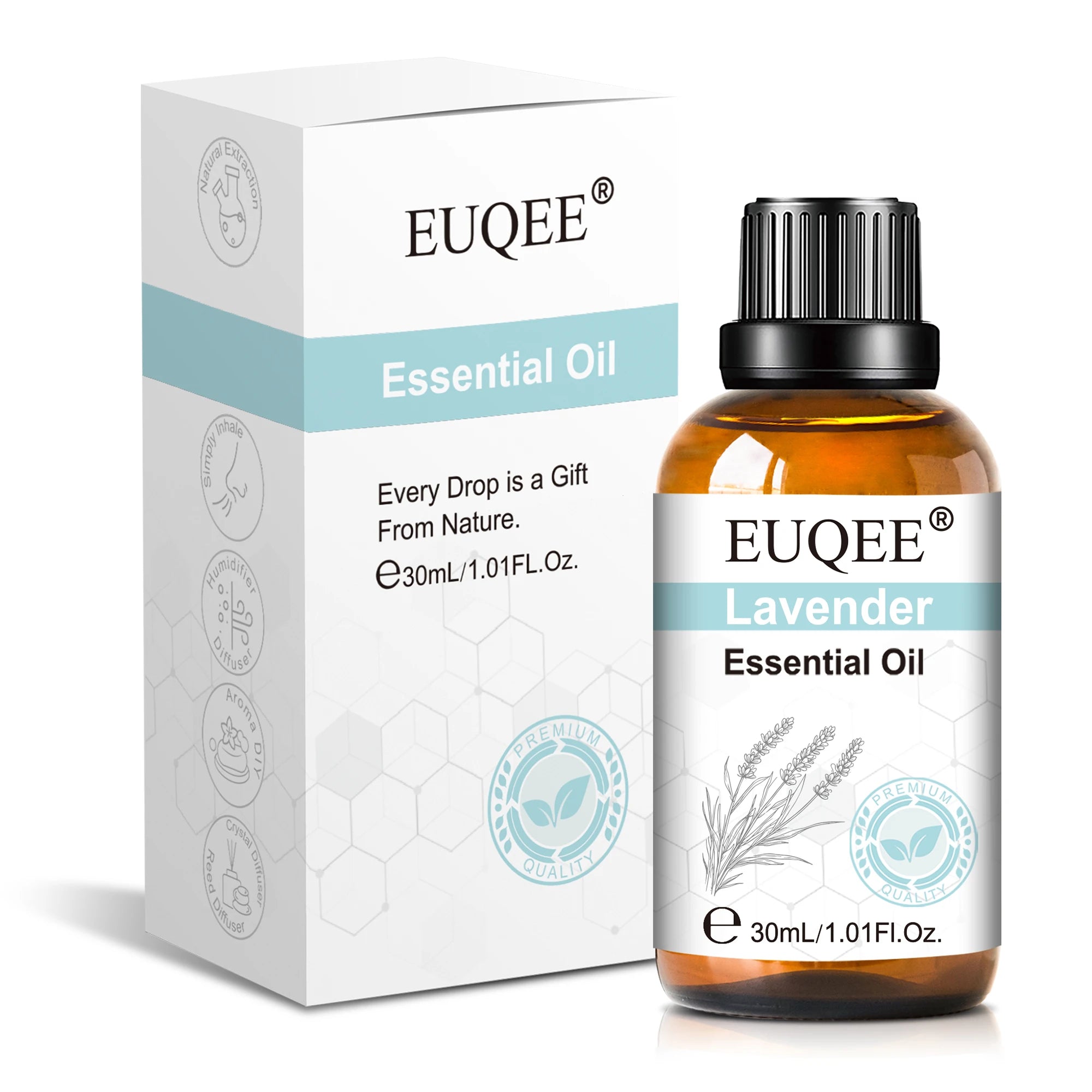 EUQEE 1PCS Essential Oil For Humidifier,Diffuser,Candle Making-10ml/30ml/100ml Lavender Vanilla Rose Aromatherapy Essential Oils