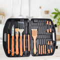 Barbecue Tool Combination Set Wooden Handle Stainless Steel Material Barbecue Tools Portable Suitcase BBQ 18PCS Tool Suit