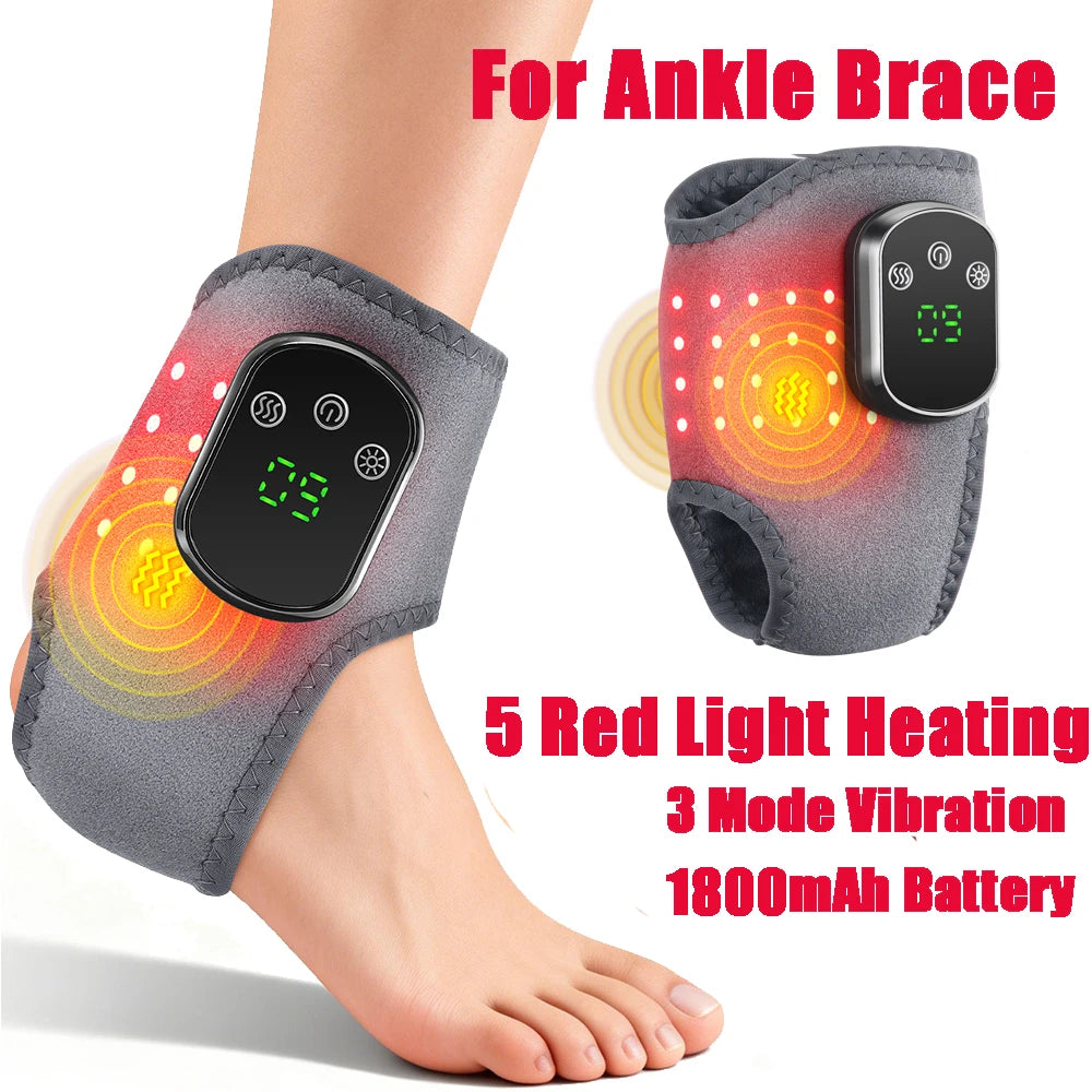 Electric Wrist Brace with Adjustable Hot Compress Vibration Massage Ankle Guard Band Carpal Tunnel Hand Foot Protection Tool