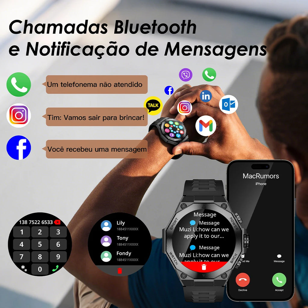 AURAFIT Free shipping Deportes ENERGY 2 SmartWatch Inhaled Llamades Información Recordator Hombres y Mujeres impermeable