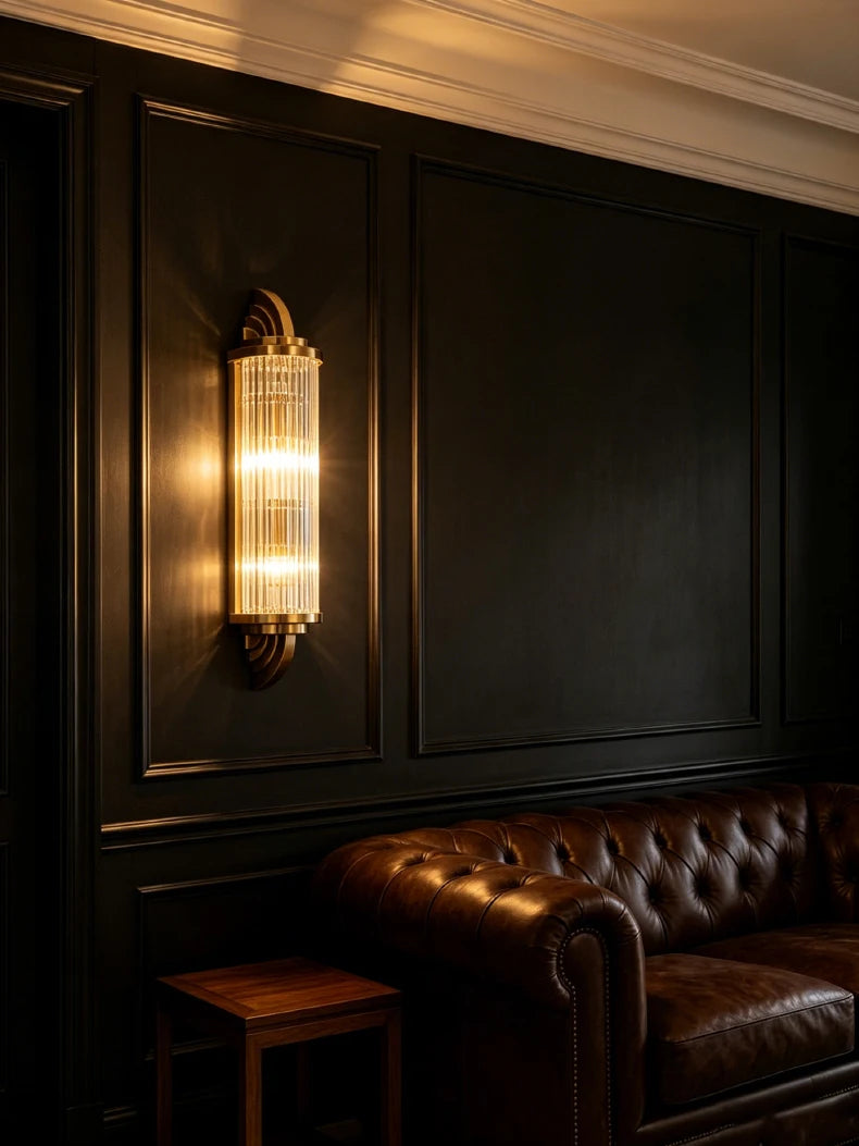 Art Decor Wall Light Clear Glass Gold Metal Creative Sconce Lamp For Living Room Hotel Indoor Bedroom E14 Bulb