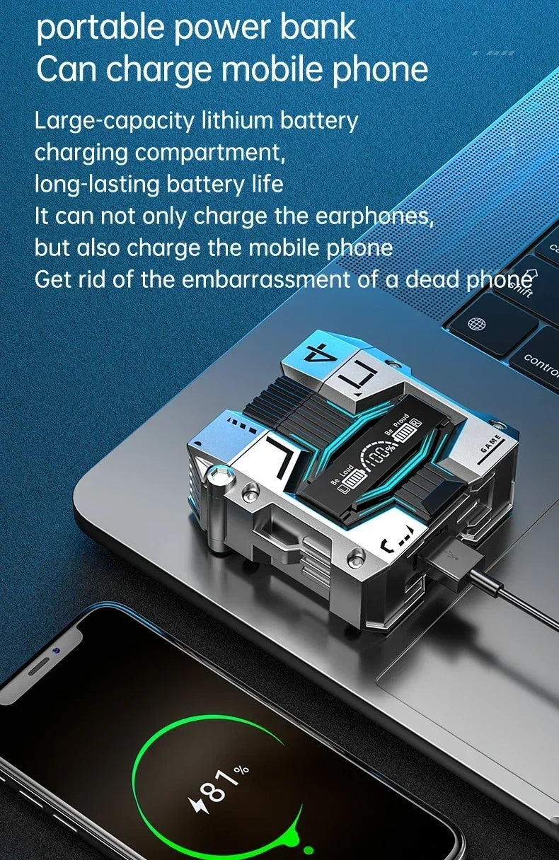 TWS Wireless Headphones Earphones Bluetooth Touch Control Noise Reduction Stereo Waterproof Earbuds Headsets With Microphone