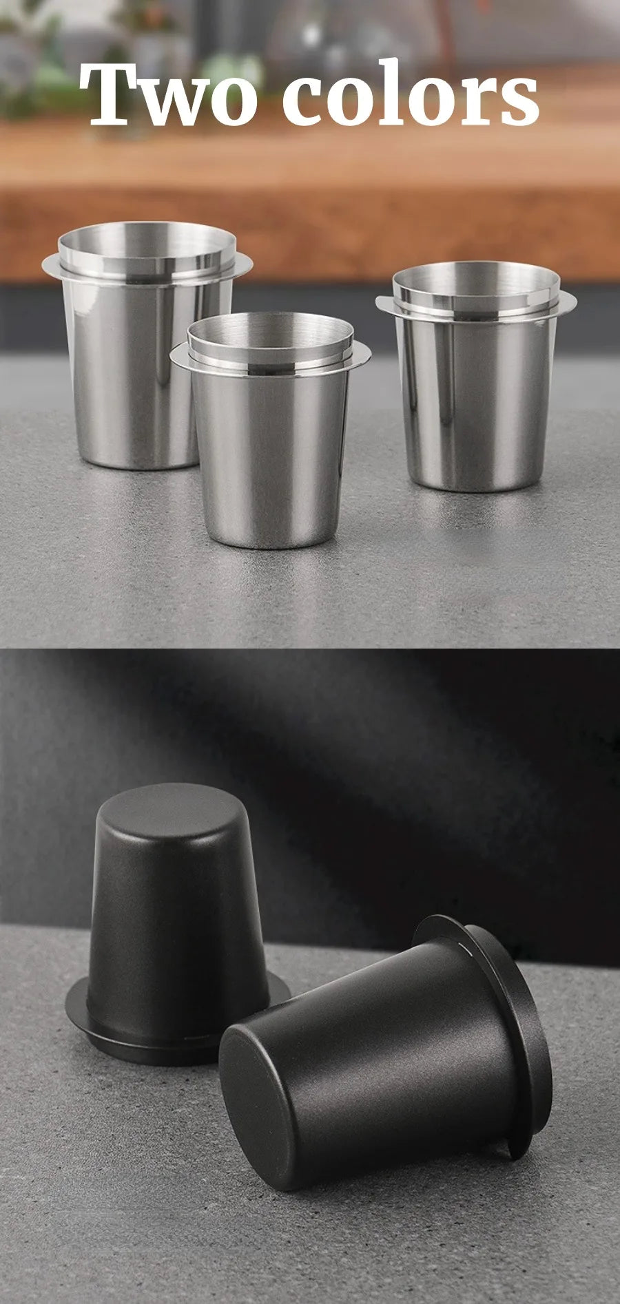 Coffee Dosing Cup Sniffing Mug for Espresso Machine Wear Resistant Stainless Steel Coffee Dosing Cup Drop Shipping 58/53/51mm