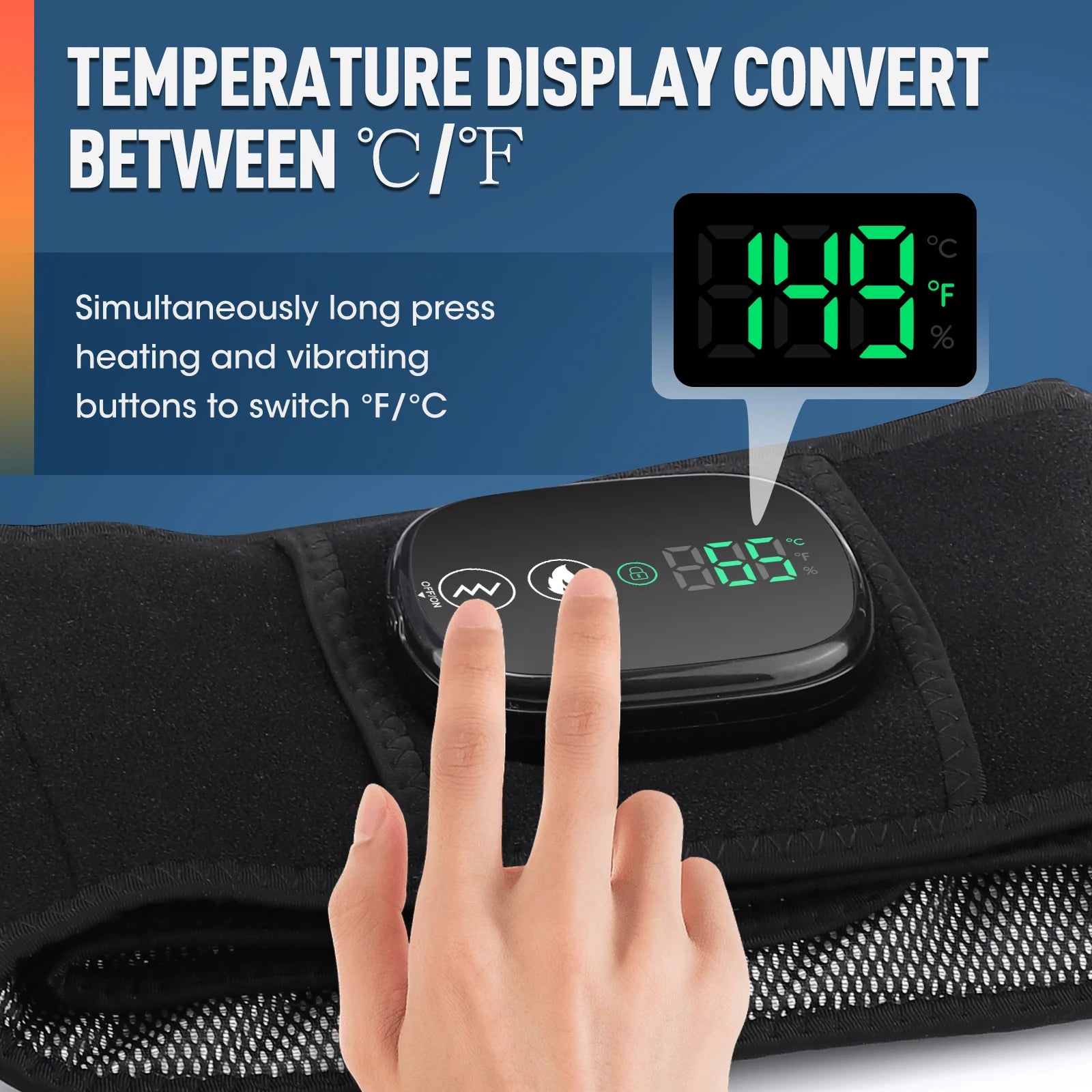 Electric Heating Waist Massage Belt Infrared Vibration Hot Compress Lumbar Brace Spine Protect Massager Back Support Belt