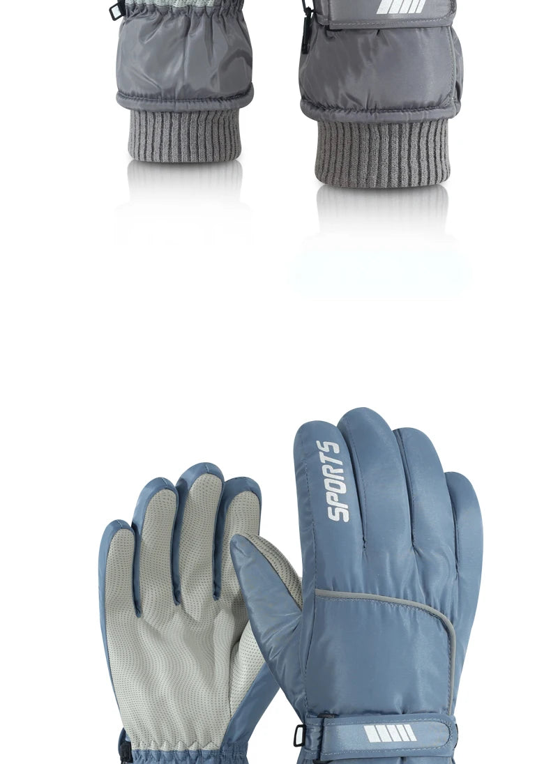 Men's AND WOMEN'S Professional Winter Warm Skiing Gloves, Warm Snow Gloves, Waterproof Motorcycle Gloves, Smile 506 Touch Screen