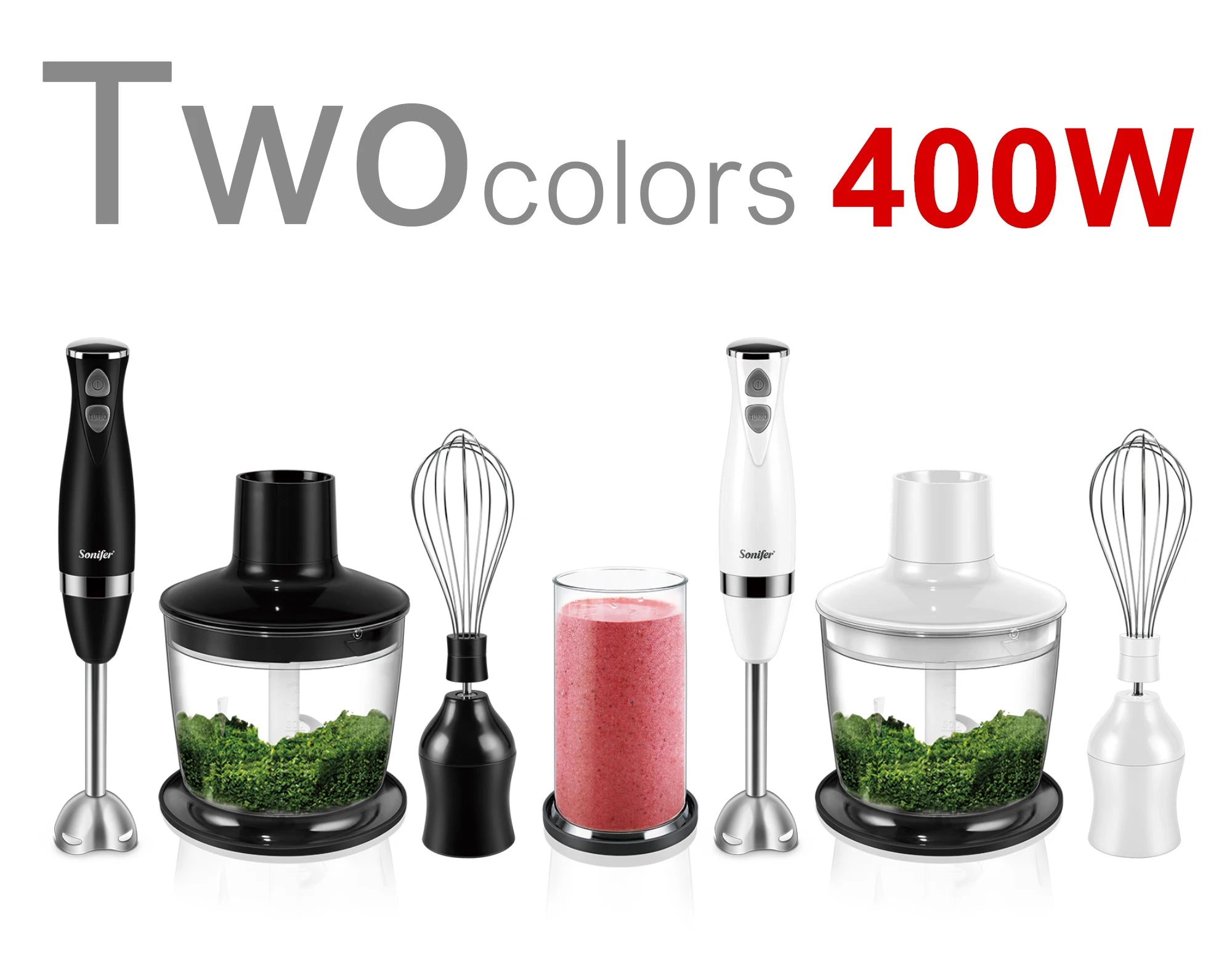 Stainless Steel Hand Blender 3 In 1 Immersion Electric Food Mixer With Bowl Kitchen Vegetable Meat Grinder Chopper Whisk Sonifer