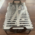 Outdoor Camping Folding Barbecue Stainless Steel Portable Charcoal Barbecue Grill Outdoor Camping Tools Durable with Handles