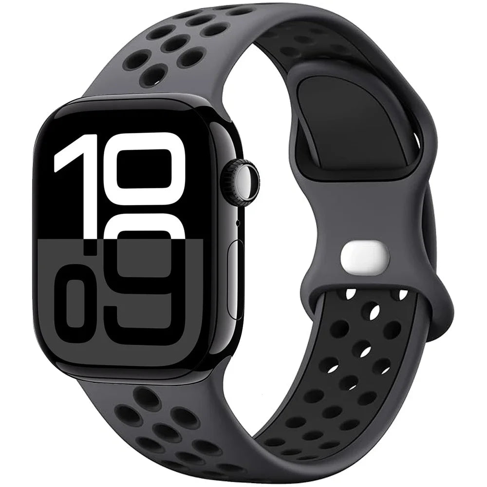 Silicone Strap For Apple Watch Ultra3 49mm 11 10 9 8 7 46mm 45mm 42mm 41mm Breathable Bracelet band iWatch 6 5 SE 44mm 41mm 40mm
