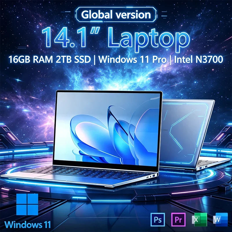 2026 New 14.1 Inch Ultra Thin Laptop Intel i9-9900 Win11 16GB DDR4 RAM 2TB SSD Portable Business Notebook