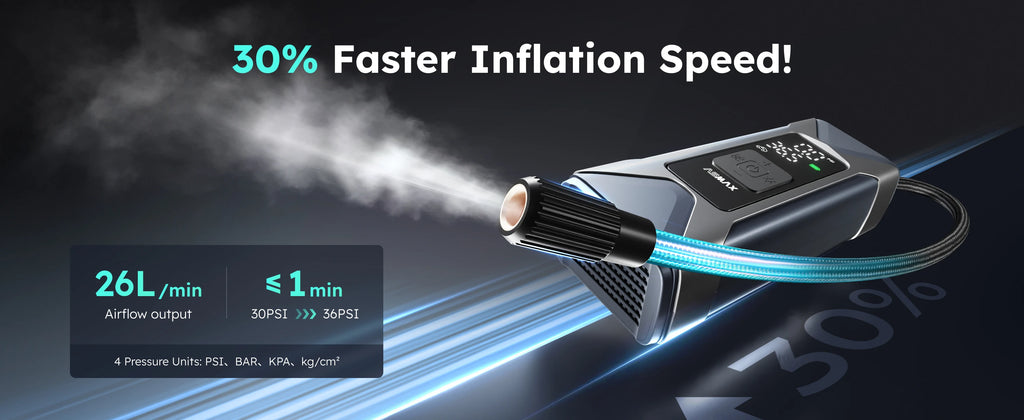 ASMAX 160PSI Portable Inflator Pump Motorcycle Air Pump 7500mAh Tyre Electric Inflator Pump for Car Bicycle Balls Air Compressor