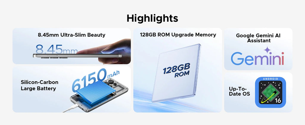 Global Version DOOGEE Note56X Pro Smartphone Android 16 Gemini AI  6150mAh Battery 6.56'' Display Widevine L1 Mobile Phone NFC