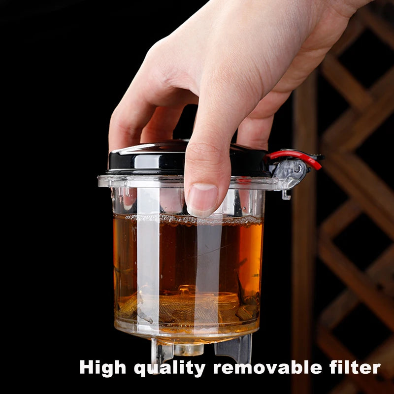 TeaPots Heat Resistant Glass Tea Pot Tea Infuser Chinese Kung Fu Tea Set Kettle Coffee Glass Maker Convenient Office Teapot