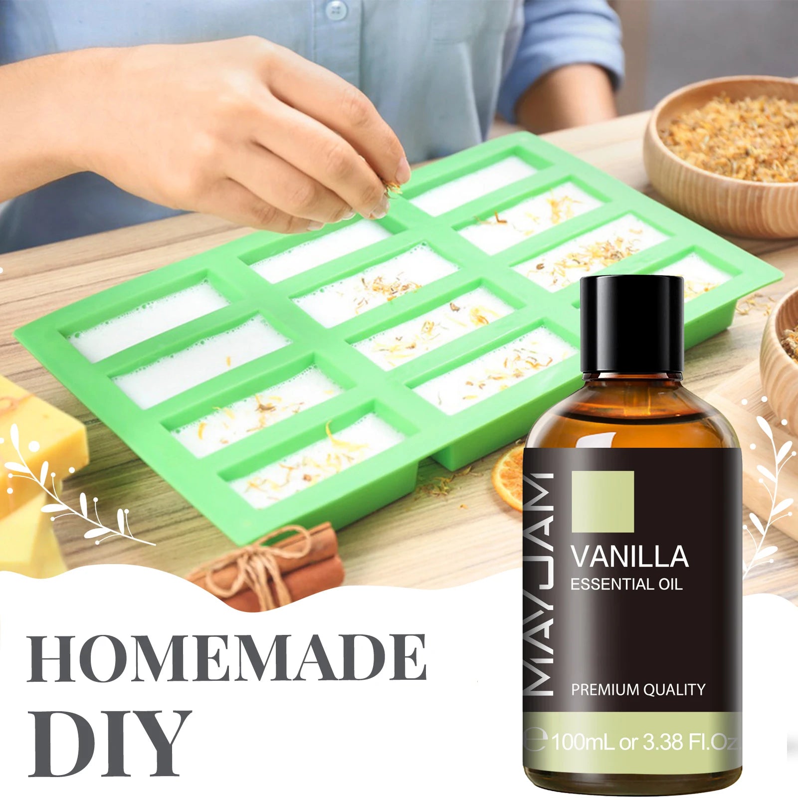 100ML Pure Plant Essential Oil Mint Bergamot Patchouli Citronella Lemongrass Chamomile Cedarwood For Reed Diffuser Humidifier