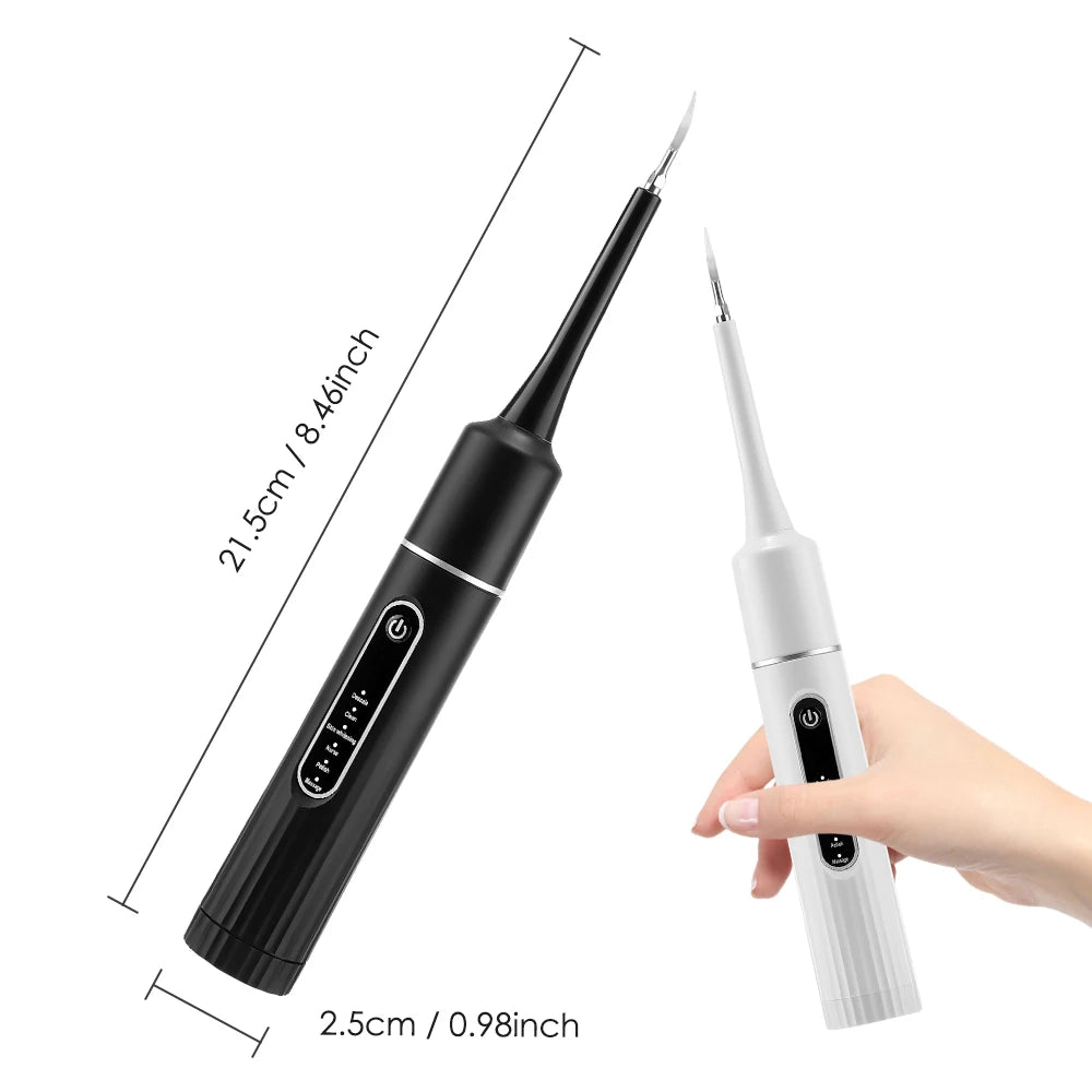 Electric Teeth Cleaner 6-gear Modes Portable Toothbrush Tartar Remover High Frequency Vibration Tartar Cleaning Whitening Teeth
