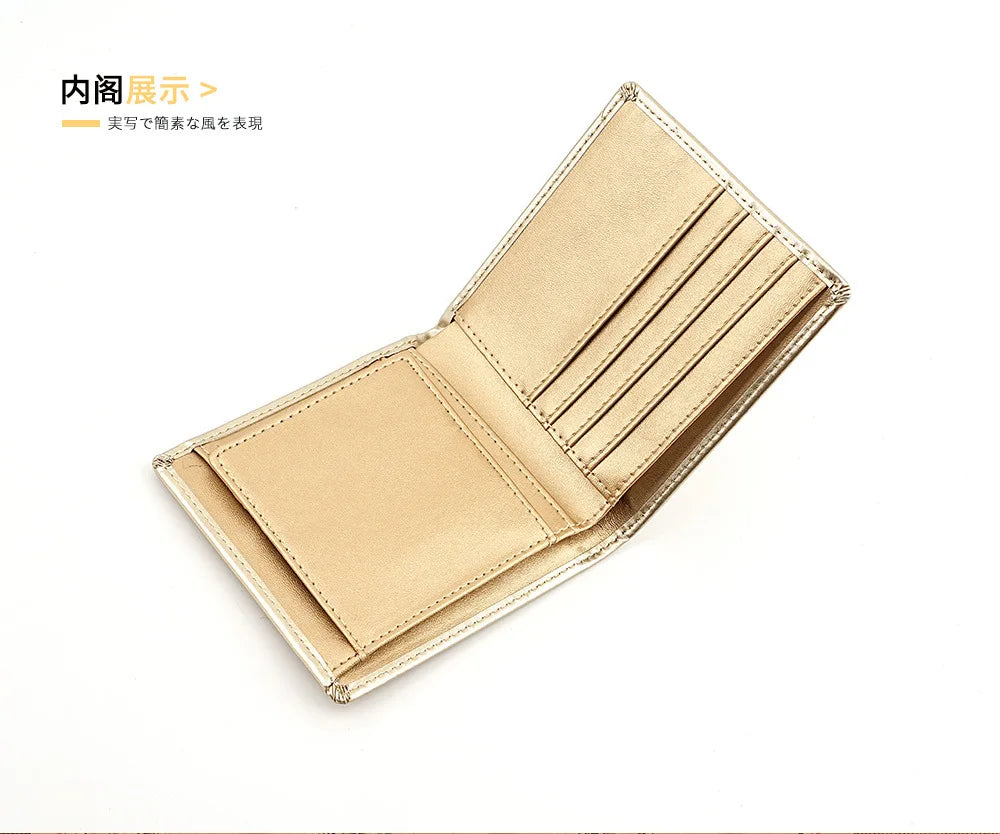 New Genuine Leather Men's Wallet Japanese Style Short Cowhide Multi-card Slot Coin Purse Wallets