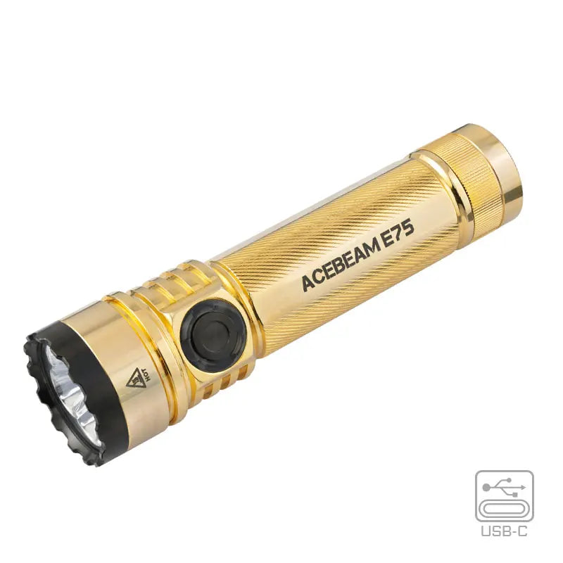 ACEBEAM E75 Quad-Core LED Flashlight USB C Rechargeable Torch With 21700 Battery 4500LM 260M Flashlights Powerful Defense Strobe