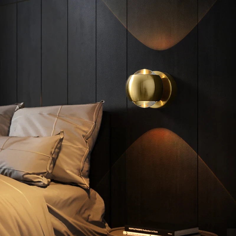 Minimalist Hallway Decor Background Wall Lamps Bedroom Bedside Wall Lights Washing Wall Sconce Up and Down Luminescence Lights