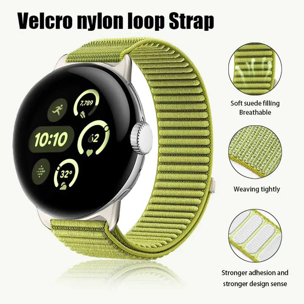Original Nylon Strap for Google Pixel Watch 4 3 45mm 41mm Weave Wristband Correa for Pixel Watch 4 3 2 1 Breathable Accessories