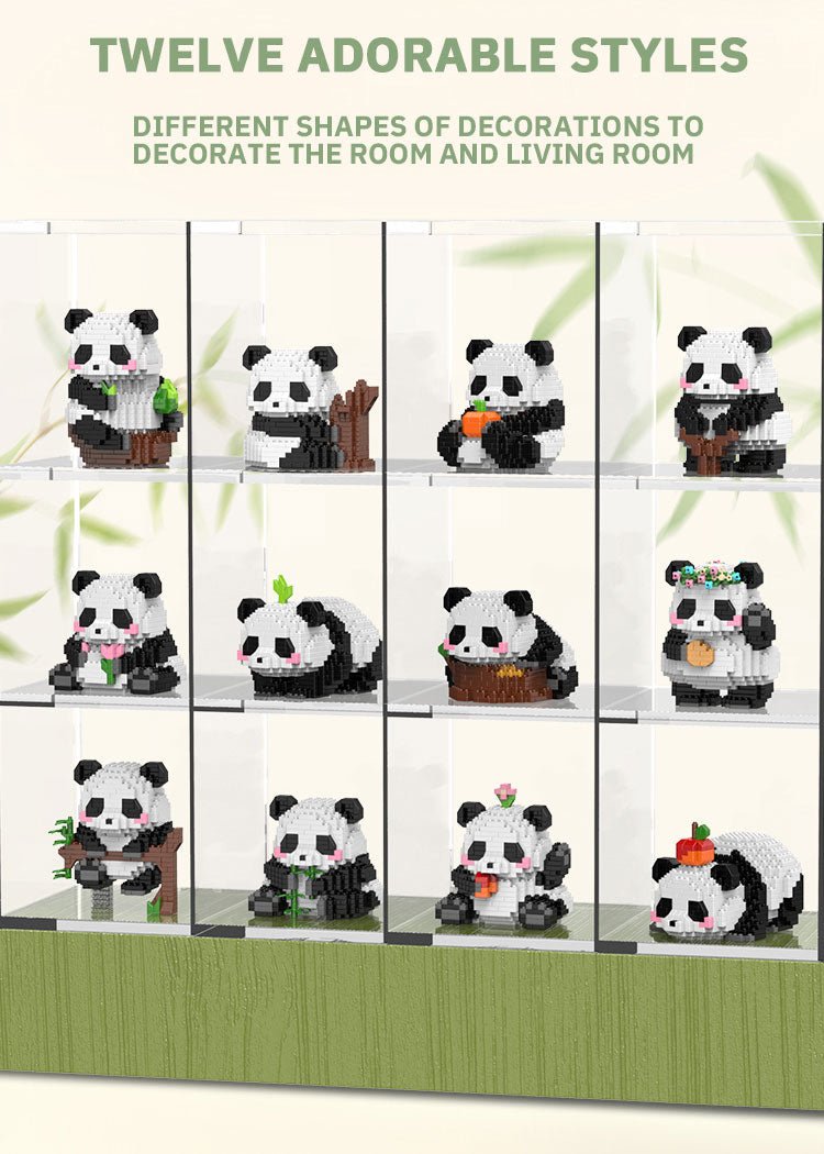 Creative DIY Assemable Animal Cute MINI Chinese Style Animal Panda Building Block Educational Boy Toys For Children Model Bricks