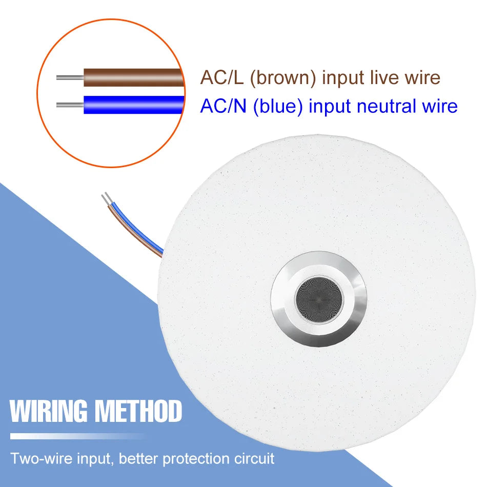 100W RGB LED Smart Ceiling Light AC100-240V Bluetooth Connection APP Remote Control Dimmable Chandelier With Speakers Music Lamp