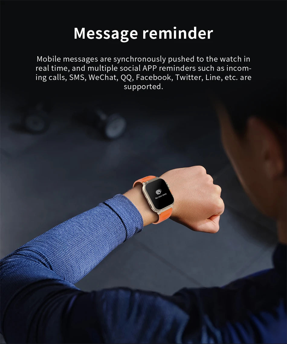 LIGE 600mAh high-Capacity Smart Watch Ultra Watch Men Bluetooth Call TWS Local Music Smartwatch Sport IP68 Waterproof Watches