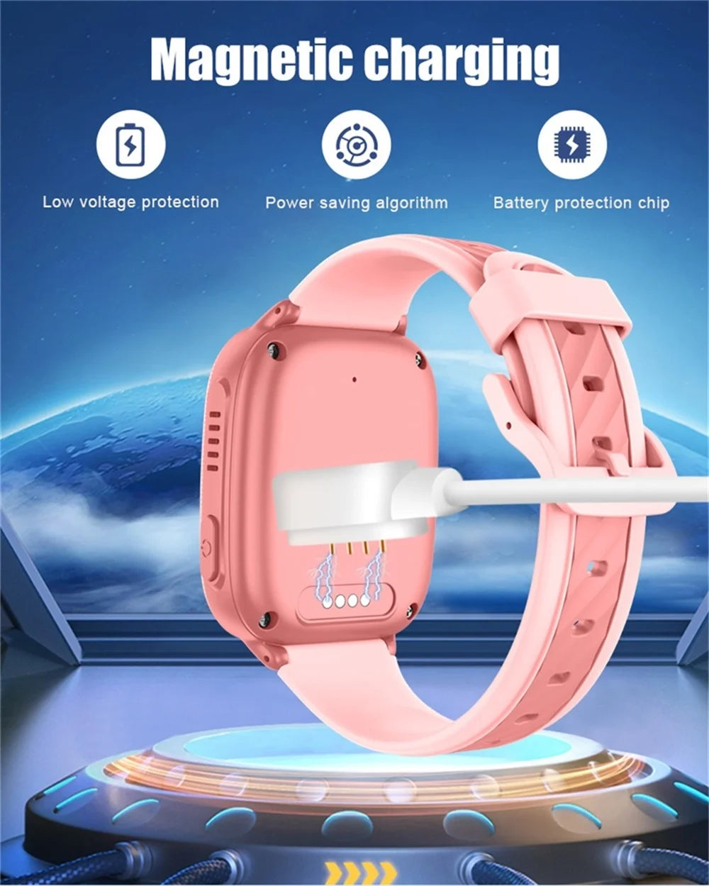 696 Kids Smartwatch 4G Network Video Call LBS WIFl Positioning Voice Calls Waterproof Children Smart Watch Calculator Student