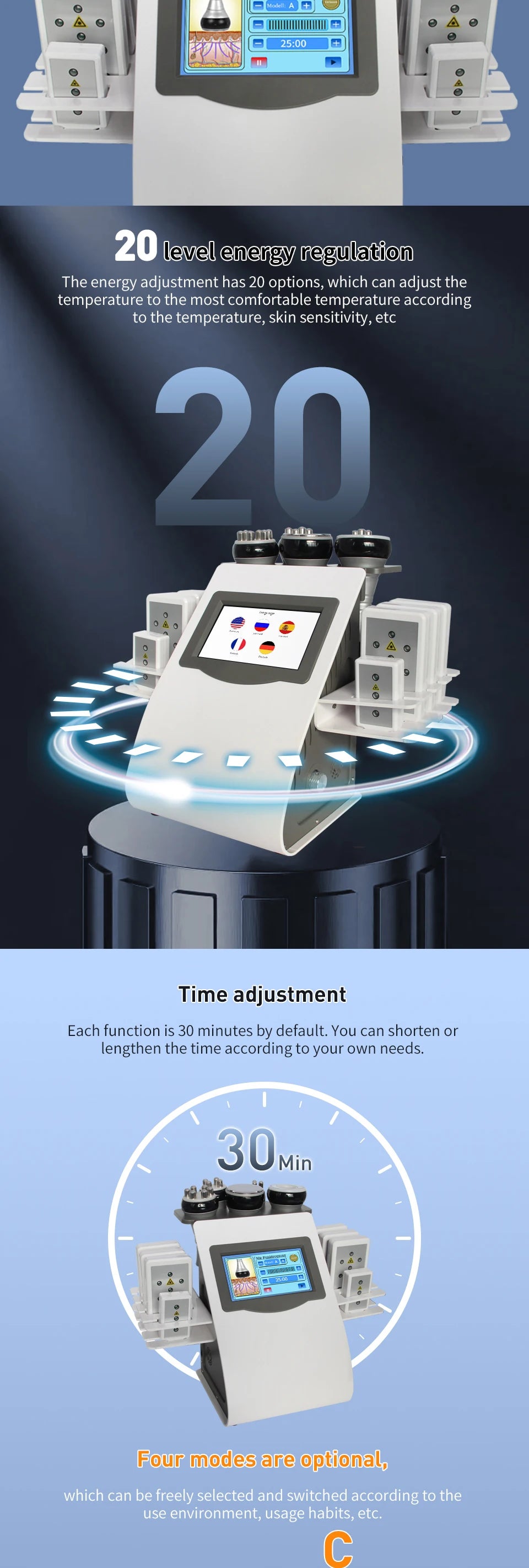 Kim 8 40k Liposuction Ultrasonic Cavitation Slimming Machine Weight Loss Wrinkle-removing Vacuum Cellulite Reduction RF For Home