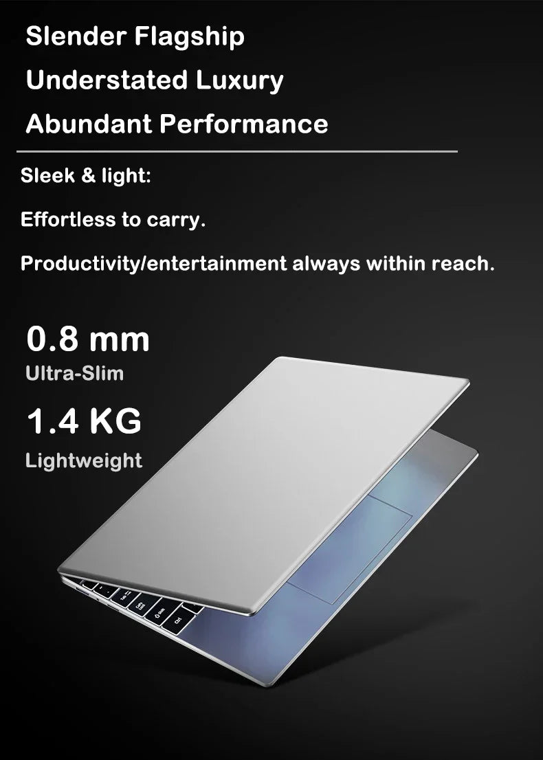 Durable Strong 15.6" Portable Laptop I9-9880H Windows11 32GB DDR4 2TB SSD Pc Gamer Office Computer