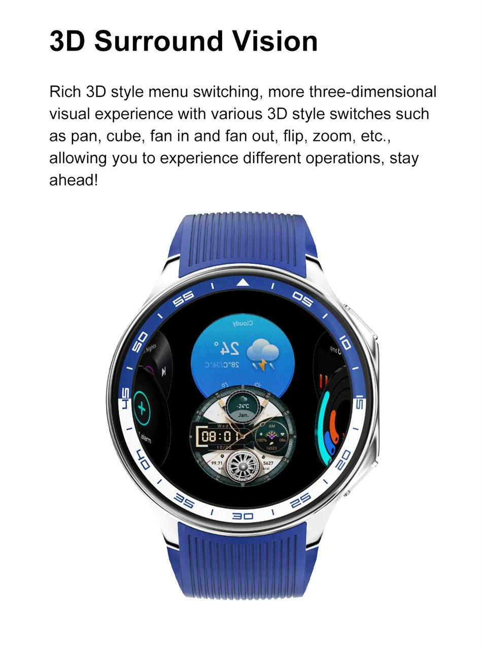 OPPO Watch X Bluetooth Call Smartwatch AMOLED HD Waterproof Men's Sports Watch 3D Visual Surround 4GB RAM Video Playback Watch