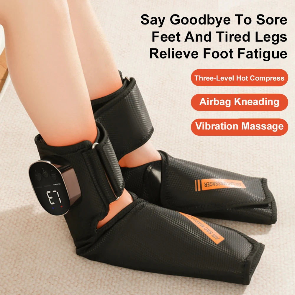 Electric Airbag Compression Foot Massager Airbag Kneading Foot Massage Vibration Warm Massage Feet Deep Relax Foot Ankle Brace