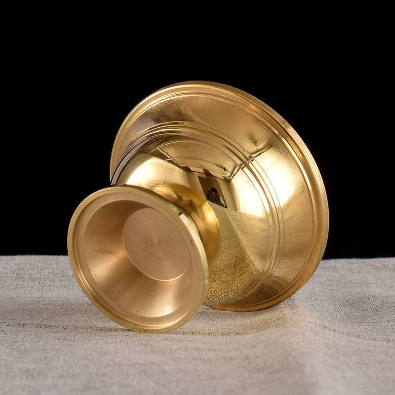 7pcs Brass Tantric Bowl Auspicious Luster Goblet Tibetan Bowl 5.7cm Holy Water Cup Buddhist Home's Gift Desktop Decorative