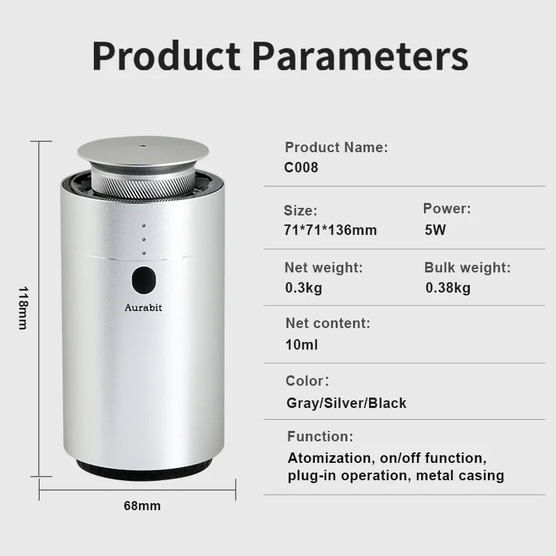 Professional Essential Oil Aroma Diffuser Smart Timer Quiet Fast Deodorization AI Auto Sensing 80m³ Coverage for Home Car