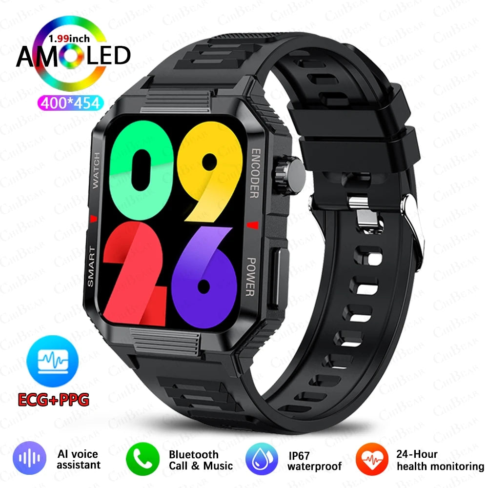 ChiBear NFC GPS Bluetooth Call Smart Watch 1.99'' HD Screen 120+ Sports Fitness Watch Outdoor Weather IP68 Waterproof Smartwatch