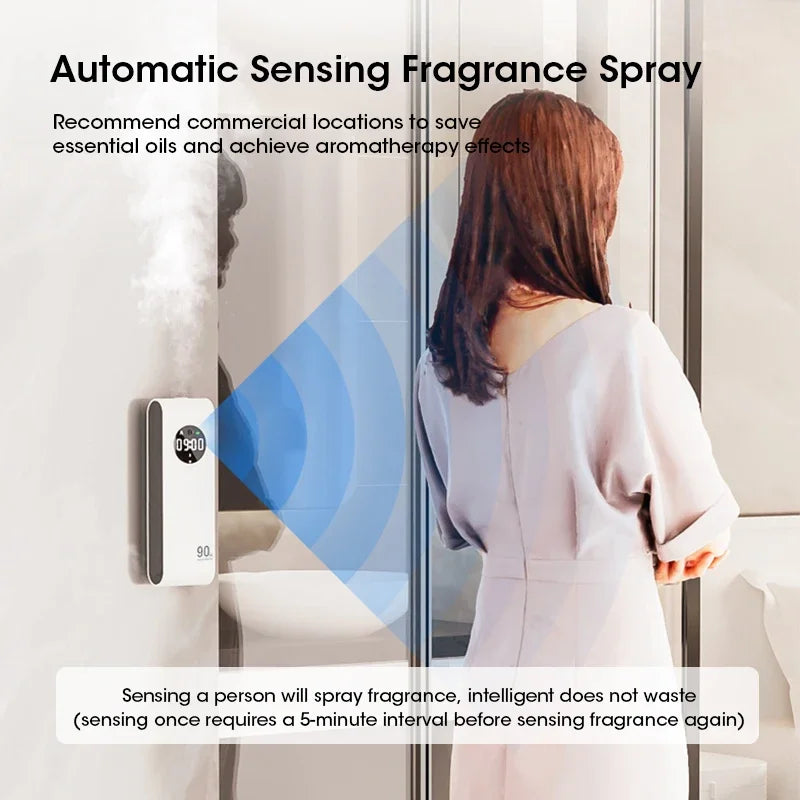 Automatic Sensor Aromatherapy Diffuser Night Light Essential Oil Diffuser Home Fragrance Machine for Relaxation Mood Enhancement