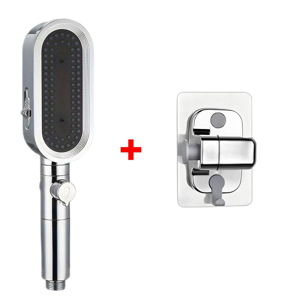 3 Modes Powerful Shower Head Anti-clogging and Easy To Clean Anti Anti-limescale Shower Head Handheld Flexible Bath  Shower Head
