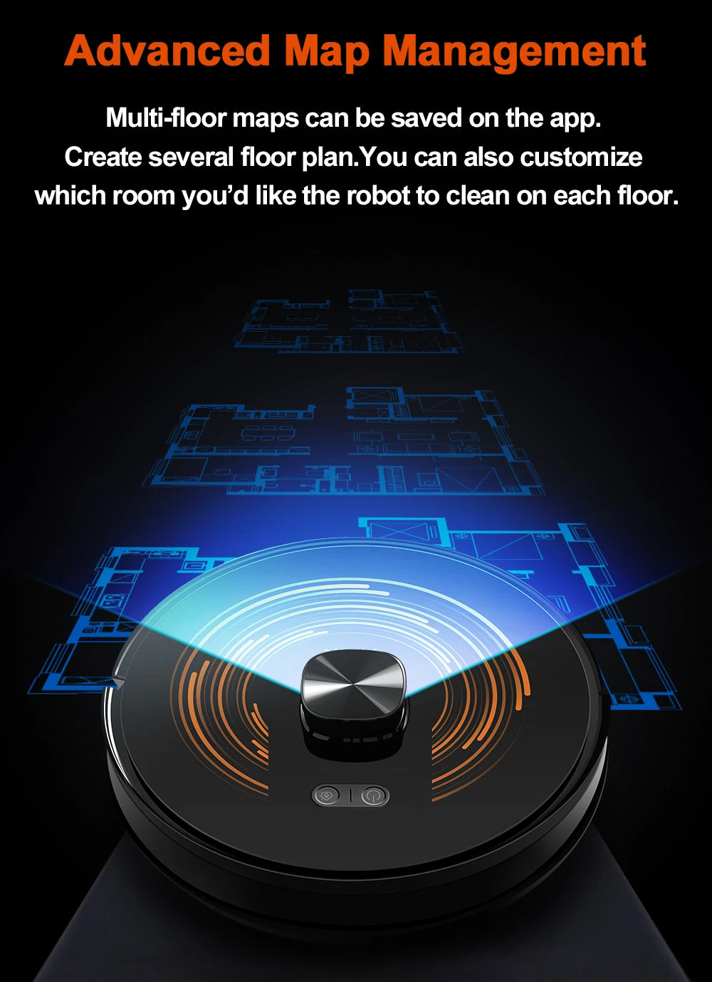 Robot Vacuum Cleaner ABIR X9,Laser Lidar,6500pa Suction,UV Cleaning, Multi-Floor Map,APP Restricted Area,Smart Home Wet Dry Mop