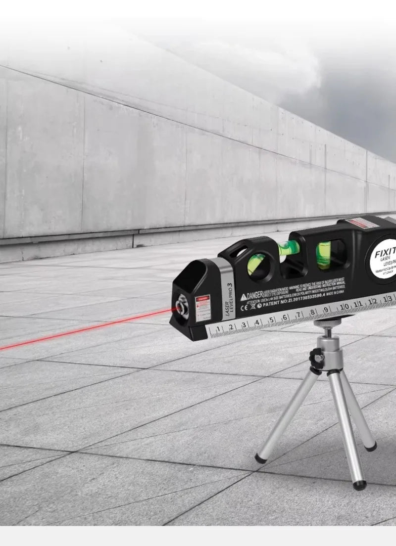 High precision Laser Level Horizon Vertical Measure 8FT Aligner Standard and Metric Rulers Multipurpose Measure Level Laser