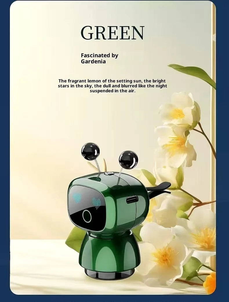 Smart Robot Car Air Vent Perfume Clip Auto On/Off with Car Start New Spring Summer Style Long Lasting Fragrance Odor Eliminator